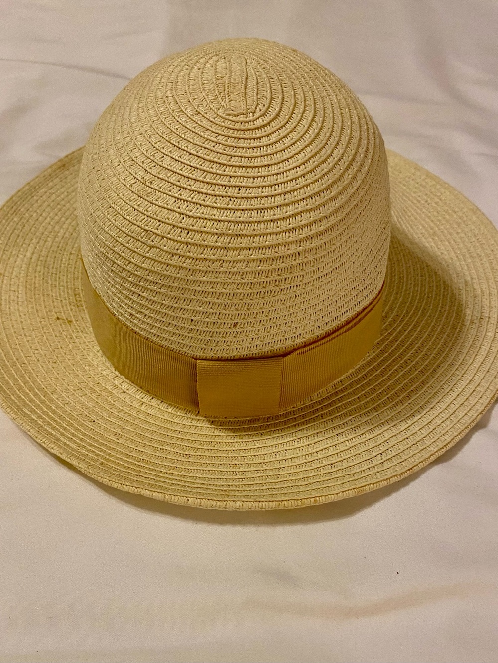 Nordstrom Straw Sunhat with Mustard Ribbon